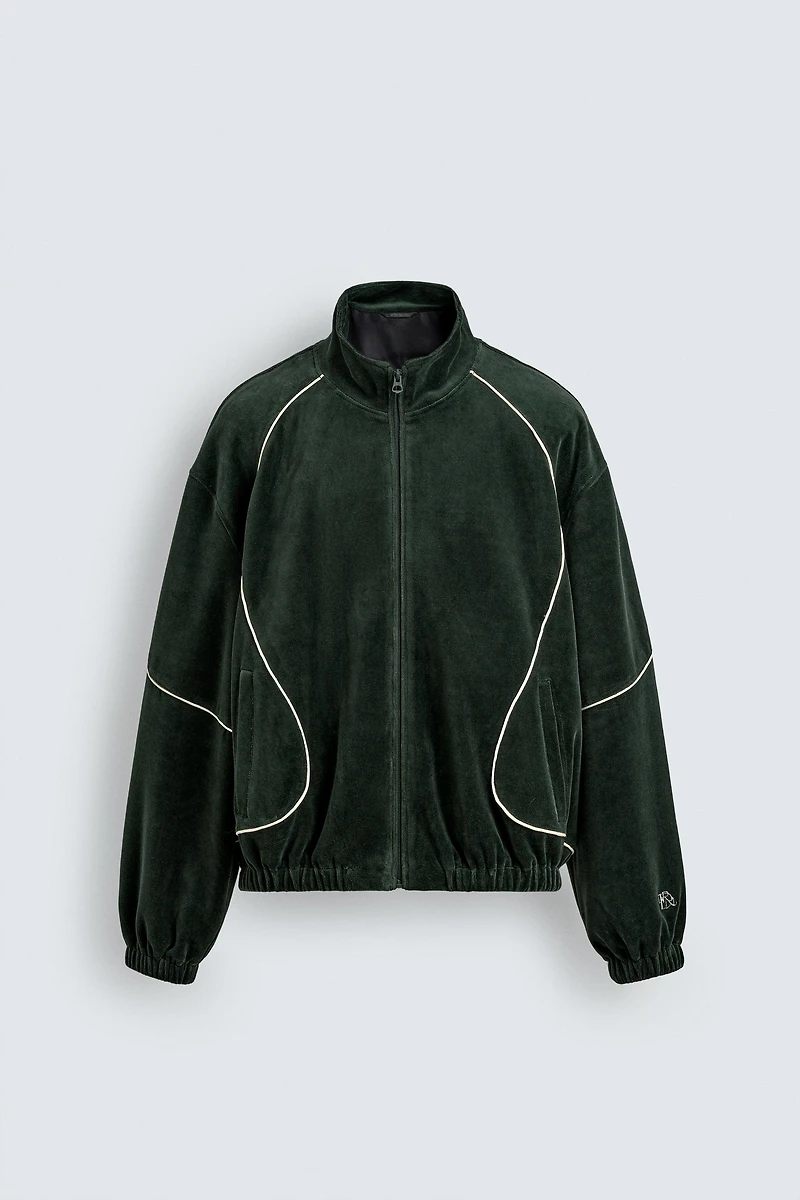 VELOUR PIPING JACKET