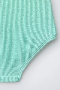 2-6 ANS/ MAILLOT DE BAIN ENTIER CITRON CROCHET