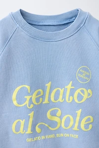 SWEAT INSCRIPTION EN RELIEF