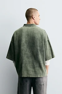 WASHED TEXTURED POLO