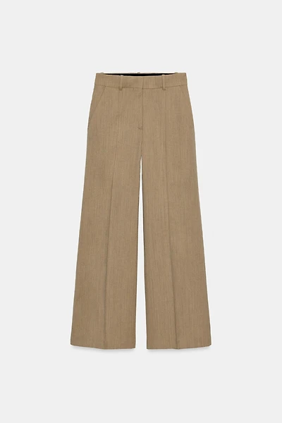 WOOL BLEND FRONT SEAM PANTS ZW COLLECTION