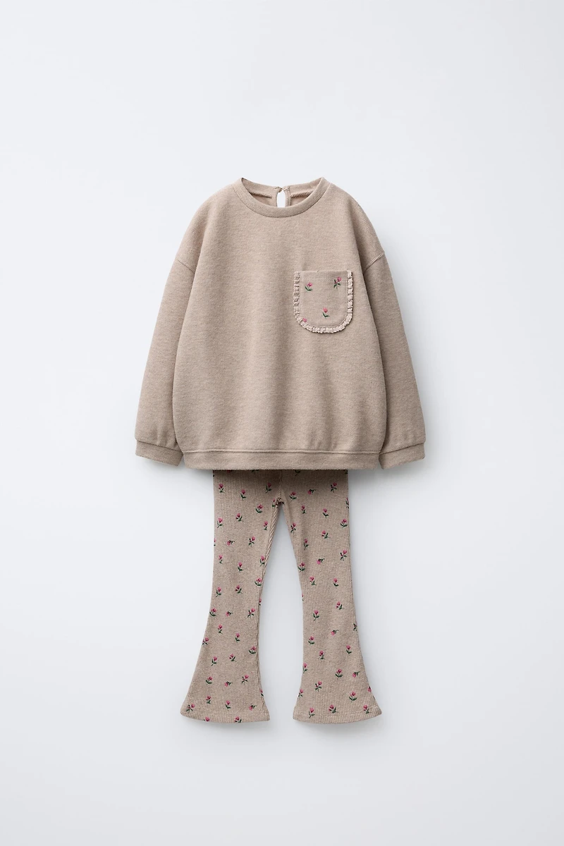 SOFT TOUCH FLARE T-SHIRT AND LEGGINGS SET