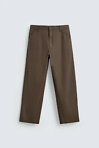 WASHED STRAIGHT FIT PANTS