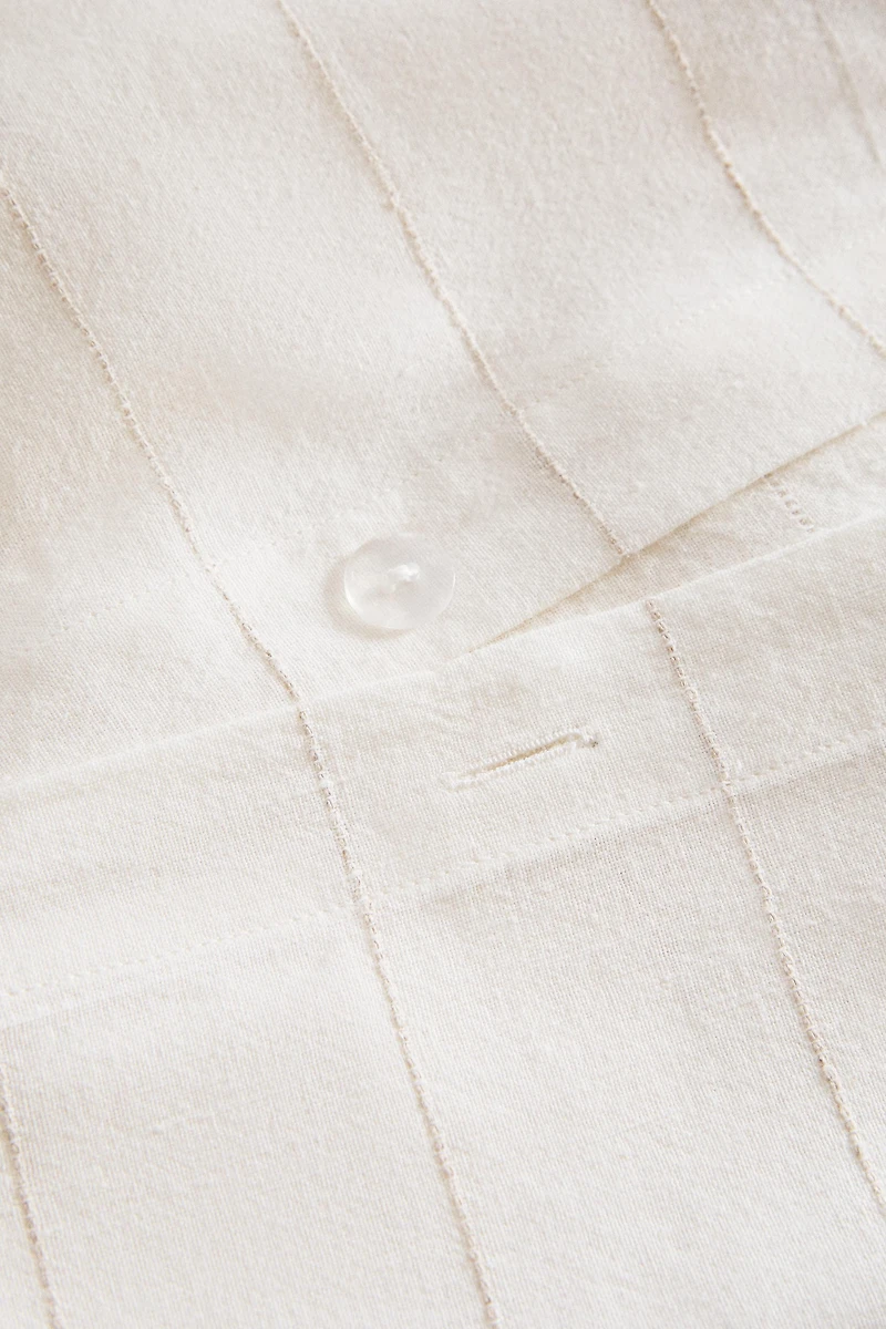 STRIPED COTTON LINEN DUVET COVER