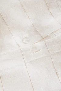 STRIPED COTTON LINEN DUVET COVER