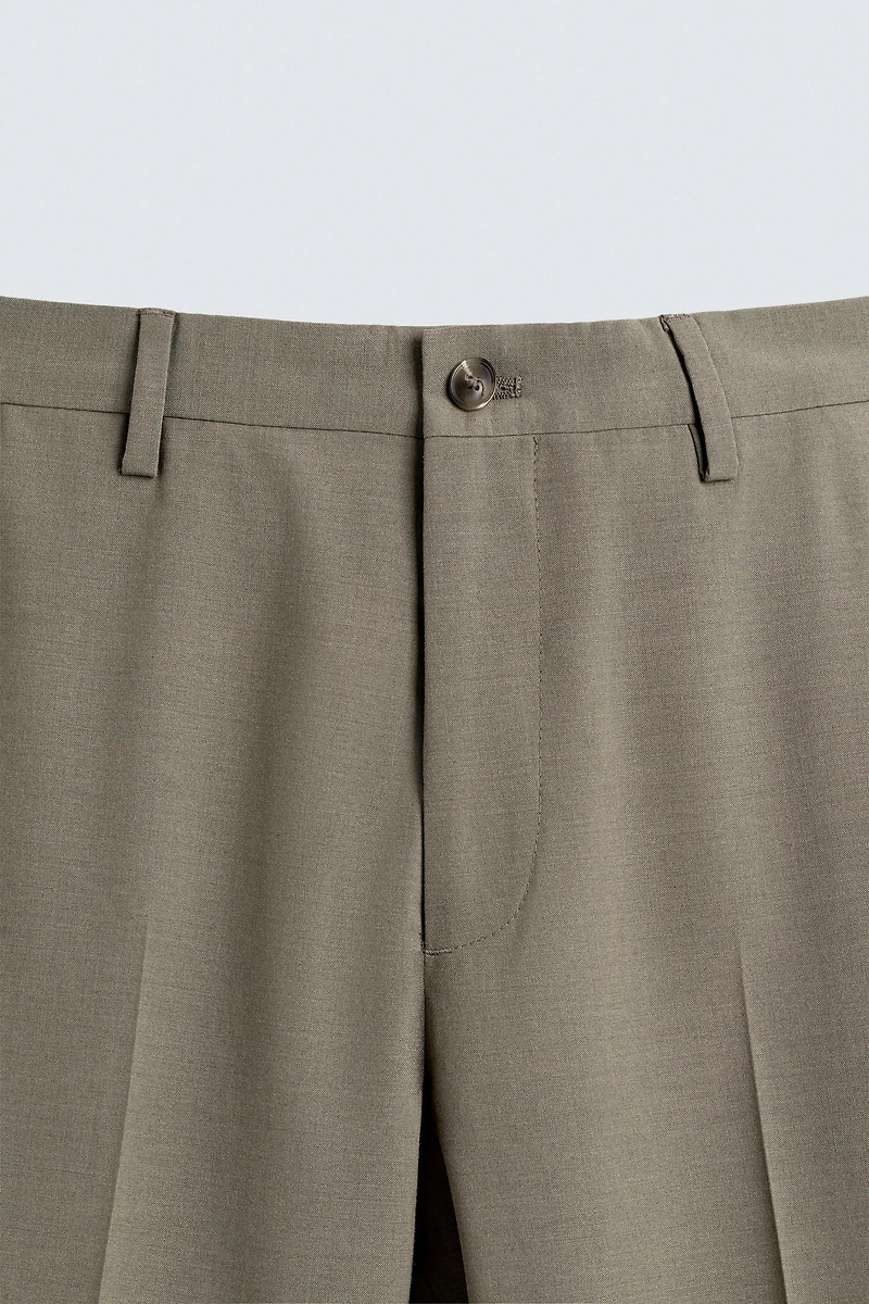 TEXTURED SUIT PANTS