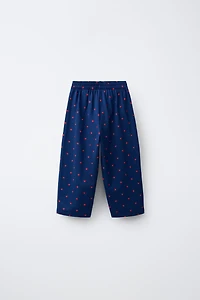 HEART PRINT BALLOON PANTS
