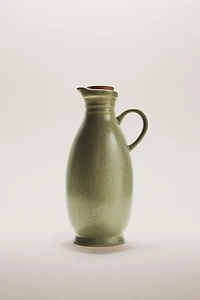STONEWARE CRUET WITH LID