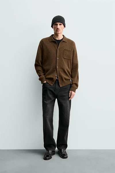 WOOL - ALPACA KNIT OVERSHIRT ORIGINS