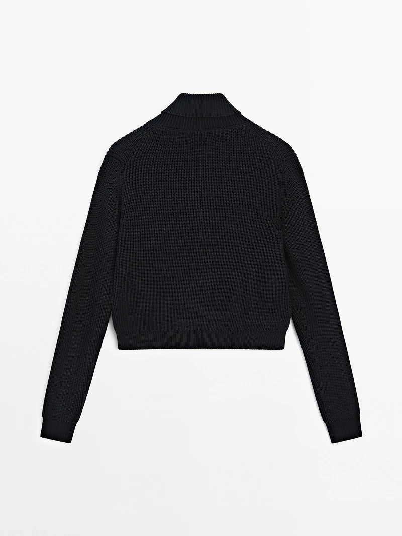 Cardigan en maille à fermeture Éclair