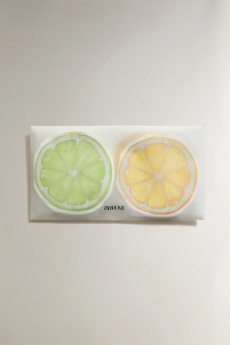 LIME AND LEMON PAPER NAPKINS (PACK OF 30)