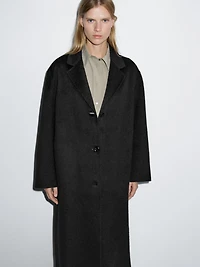 Long wool blend coat