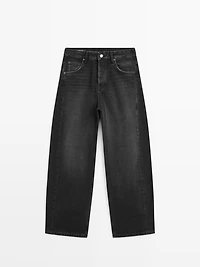 Mid-rise balloon fit jeans