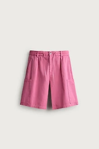 RELAXED FIT WASHED CARGO SHORTS