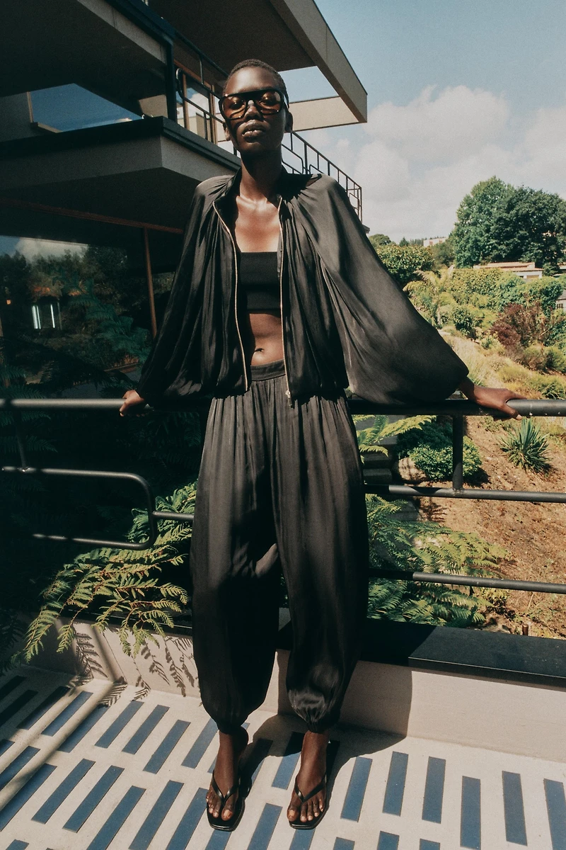 VESTE BOMBER SATINÉE