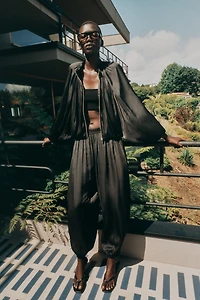 VESTE BOMBER SATINÉE