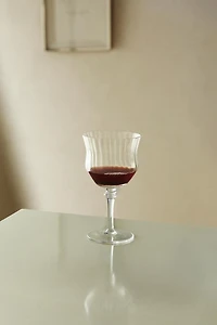 GRAND VERRE À PIED VERRE EN RELIEF