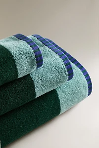 SERVIETTE DE BAIN COTON RAYURES X COLLAGERIE