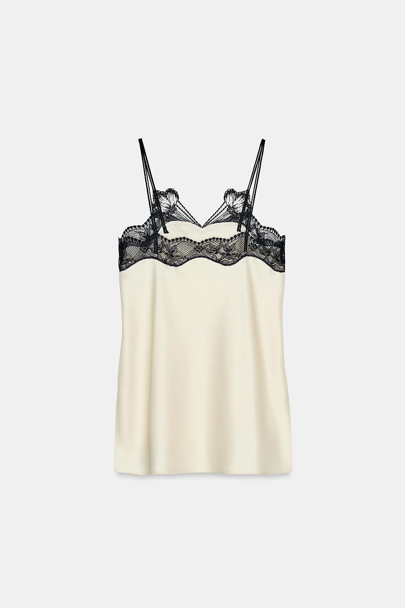 TOP DENTELLE CONTRASTE ZW COLLECTION