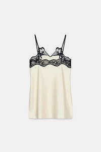TOP DENTELLE CONTRASTE ZW COLLECTION