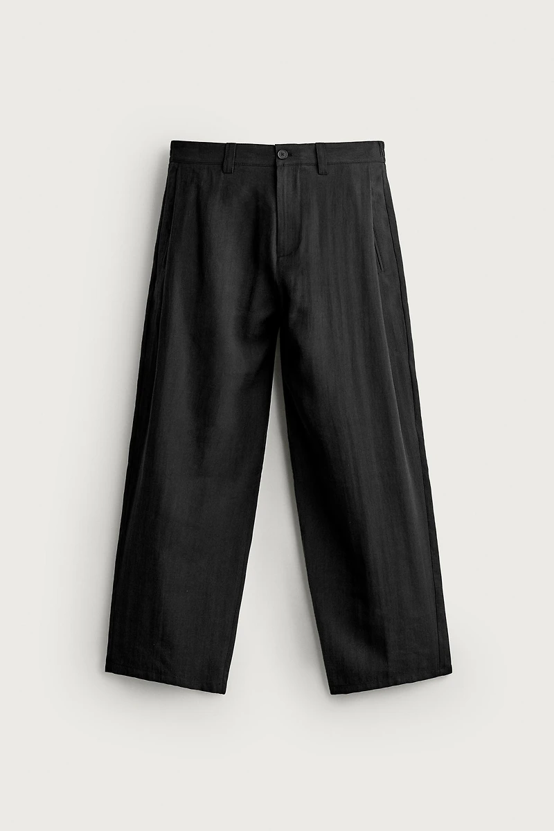 FLOWY SIDE PLEAT PANTS