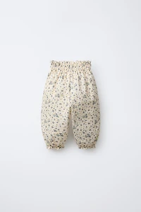 FLORAL TEXTURED PANTS