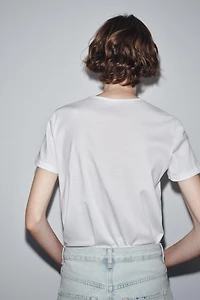 T-SHIRT EN COTON MERCERISÉ