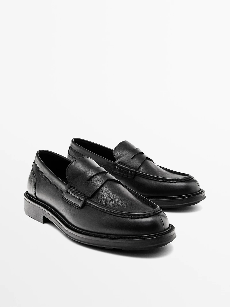 Soft leather loafers