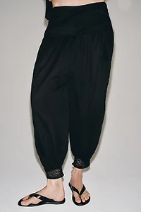 ZW COLLECTION EMBROIDERED BALLOON PANTS