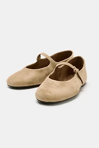 SUEDE BALLET FLATS