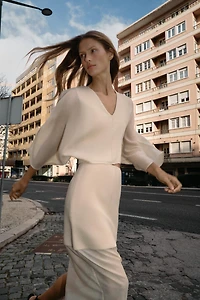 BLOUSE EN MAILLE BIMATIÈRE