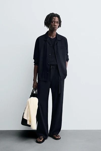 PANTALON COUPE DÉCONTRACTÉE CEINTURE