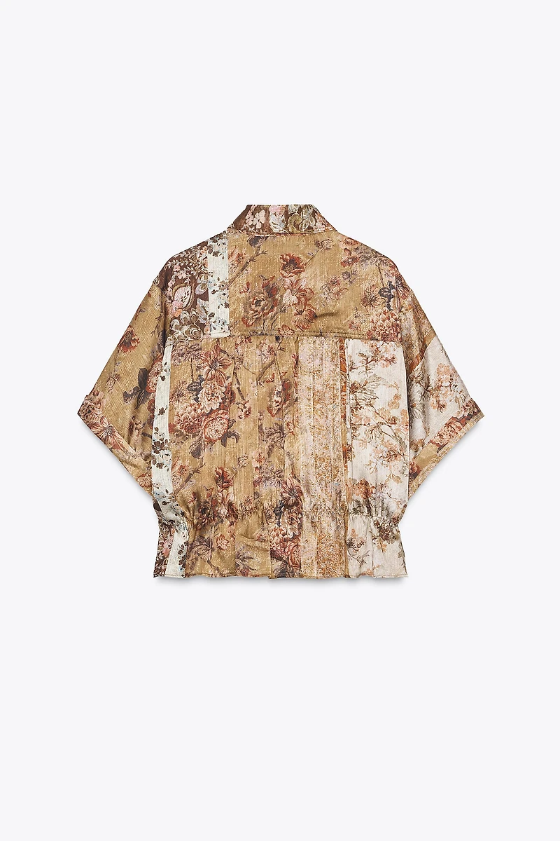PRINTED SATIN EFFECT SHIRT