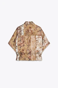 PRINTED SATIN EFFECT SHIRT
