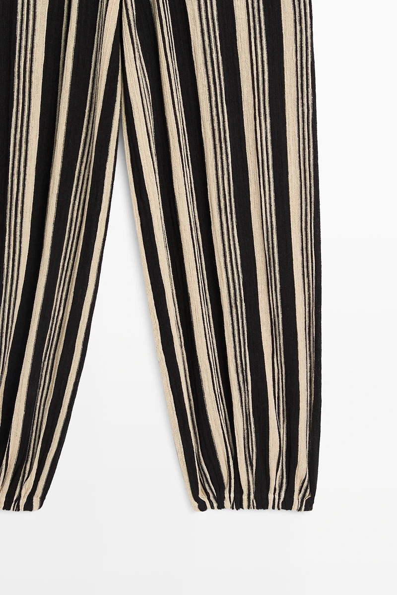 Striped sarouel co-ord pants