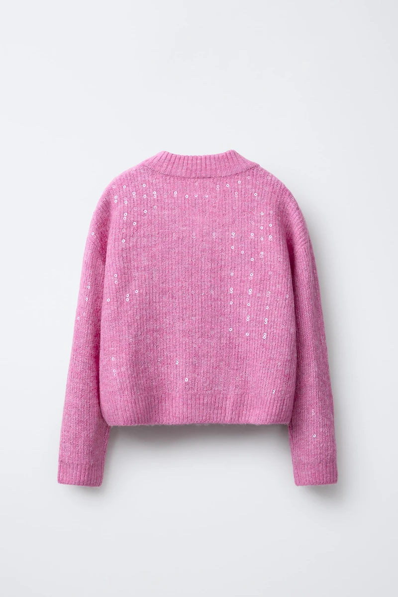 SEQUIN KNIT SWEATER