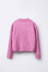 SEQUIN KNIT SWEATER