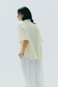 CHEMISE EN POPELINE À POCHE