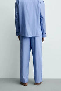 PAJAMA SET WITH CONTRAST PIPING