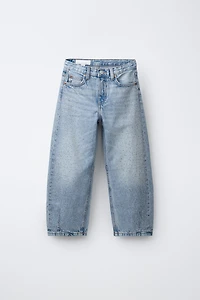 RHINESTONE BARREL JEANS