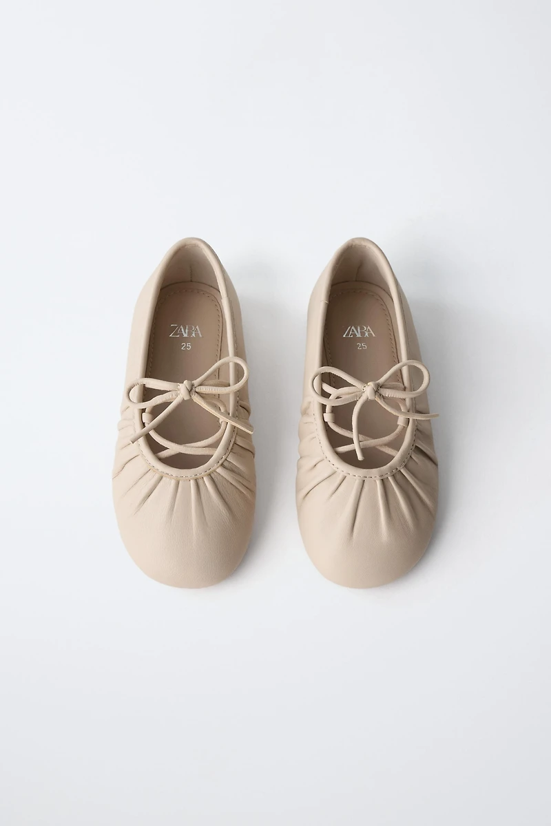 LEATHER BALLET FLATS