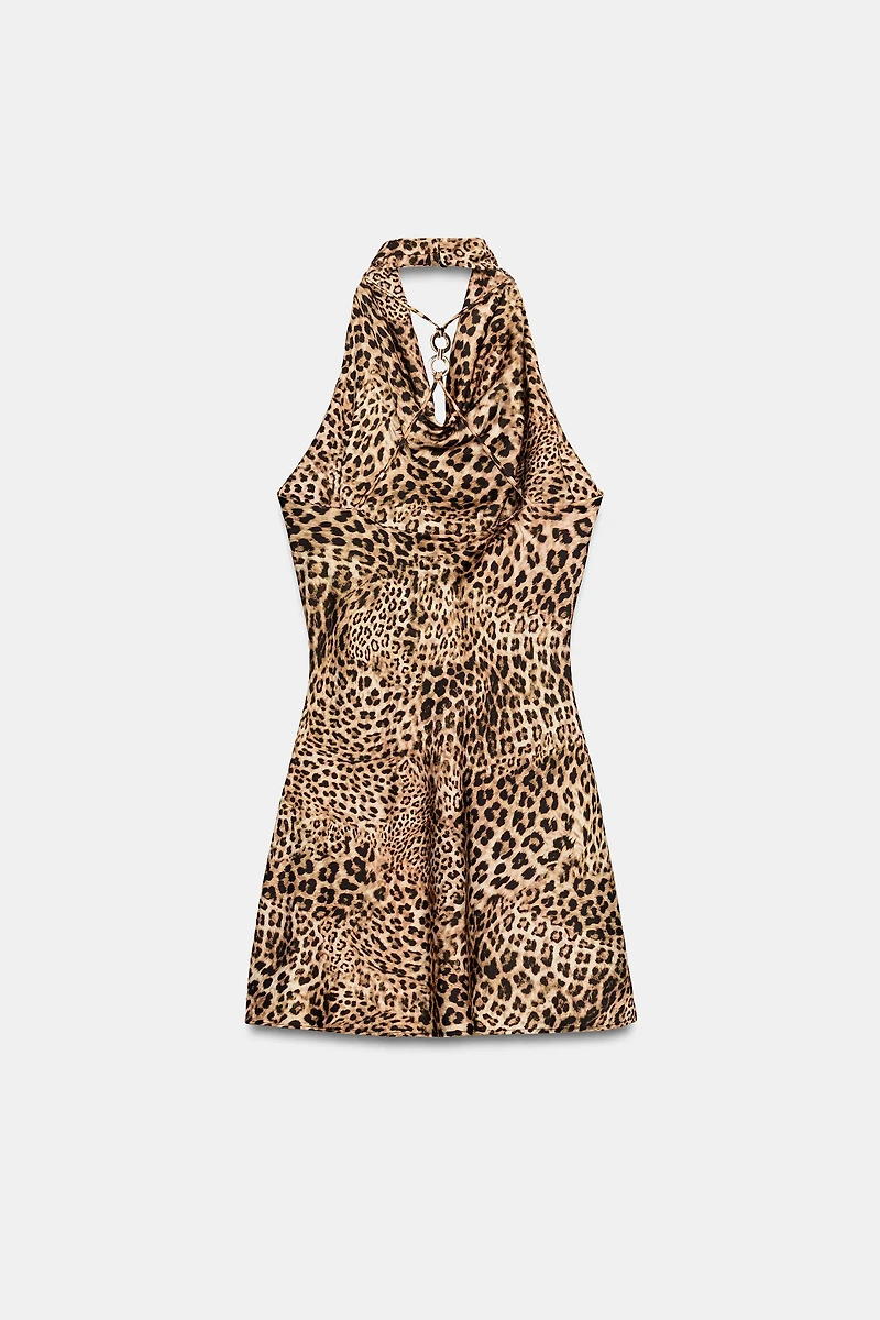 SHORT SATIN EFFECT DRESS