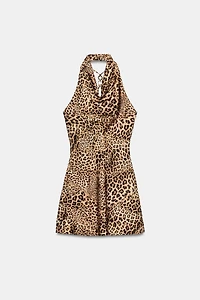 SHORT SATIN EFFECT DRESS
