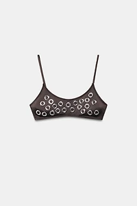 RING DETAIL BIKINI TOP