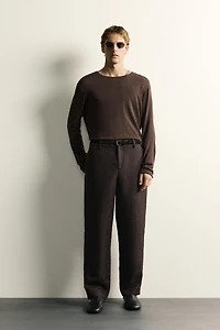 SEMI-SHEER KNIT T-SHIRT