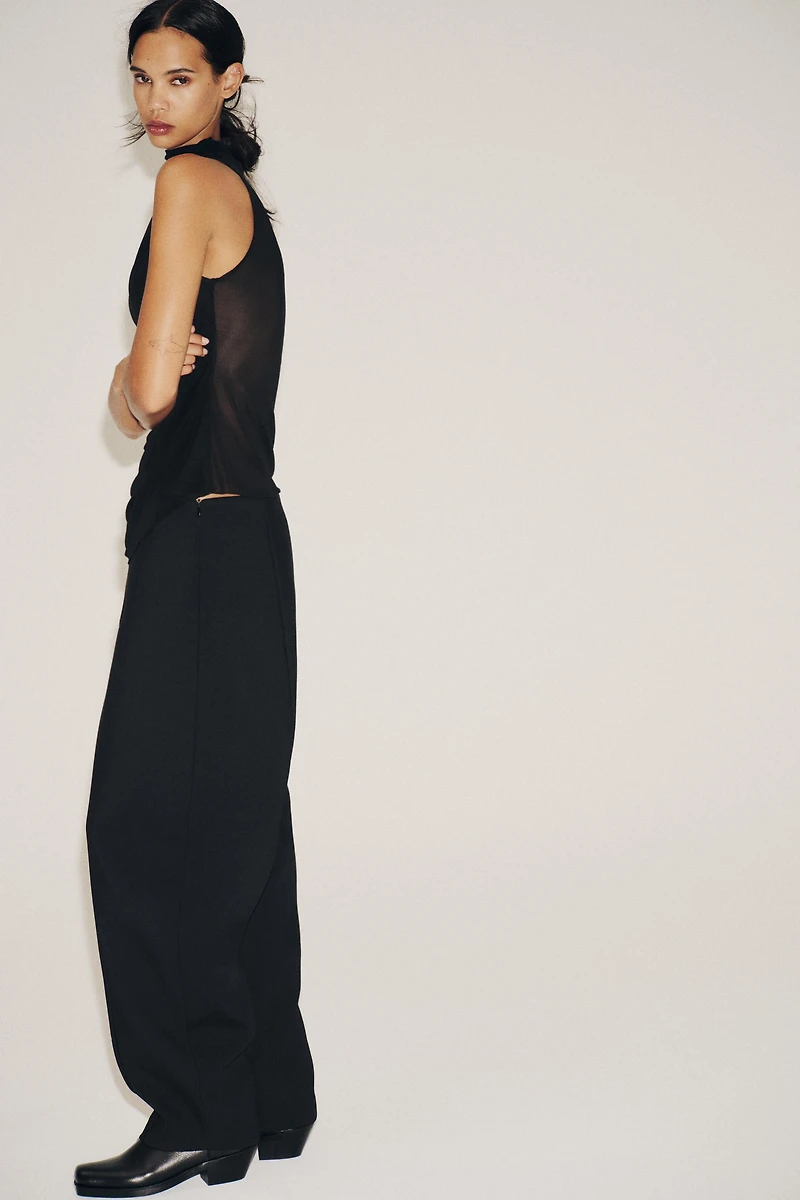 SHEER HALTER TOP