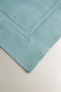 HEMSTITCHED COTTON TABLECLOTH