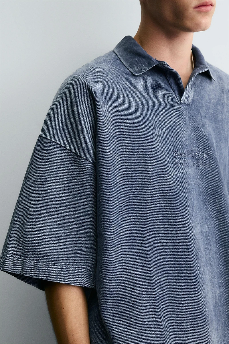 POLO DÉLAVÉ STRUCTURÉ