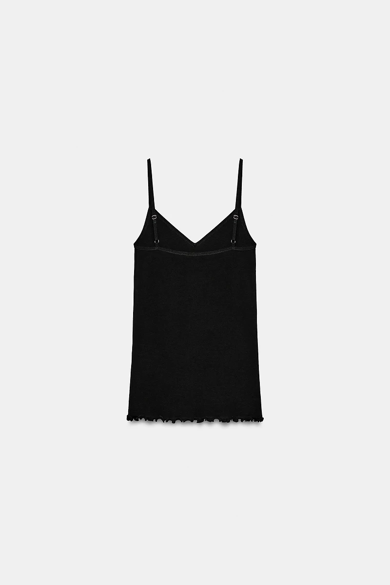 COTTON STRAP TOP