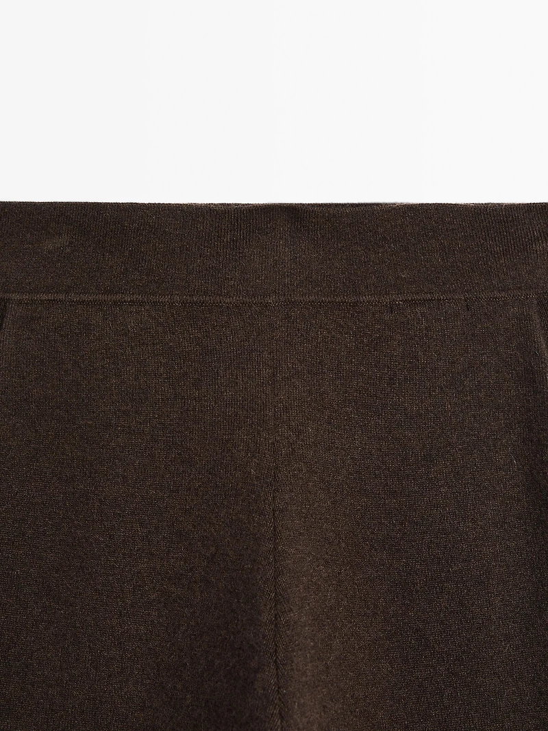 100% cashmere balloon fit trousers